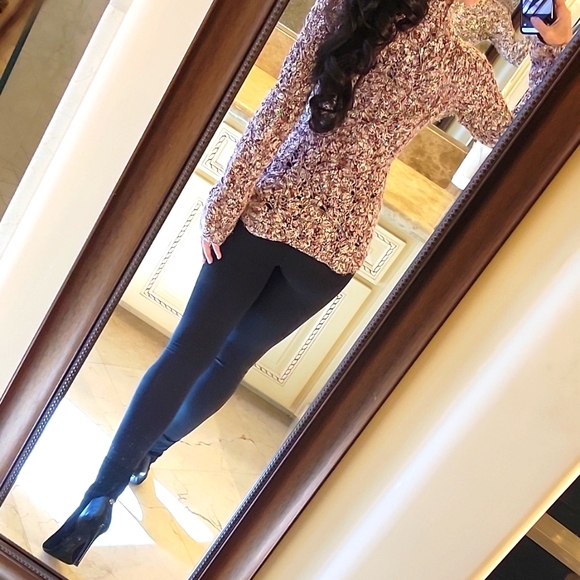 Bebe Cozy Multicolor Crocheted Sweater, L - Picture 15 of 15